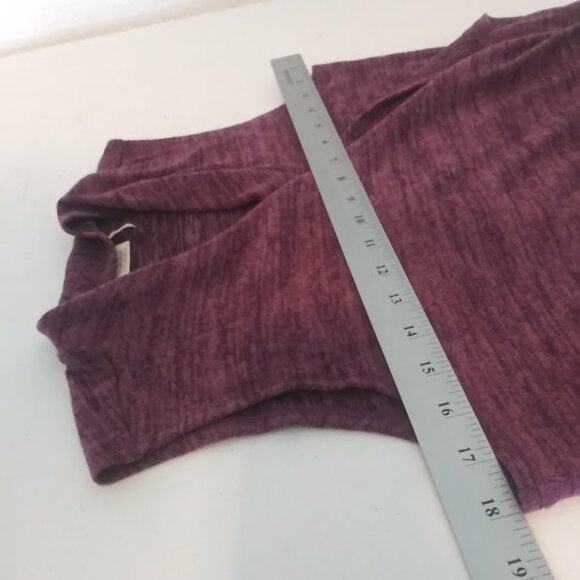 Logo by Lori Goldstein Women's S purple marbled sleeveless cardigan sweater - Picture 10 of 13